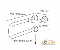 PRESTOEQUIP PRESTOBAR 135 BARRA APOYO FIJA